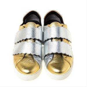 Fendi Double Strap Scallop Sneaker
